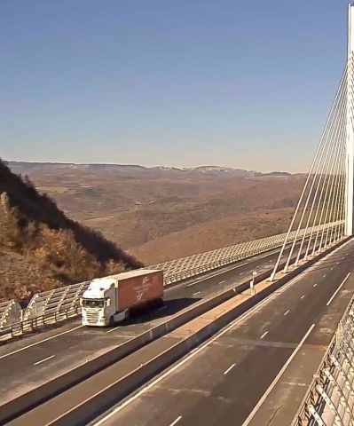 Passage sur le Viaduc de Millau